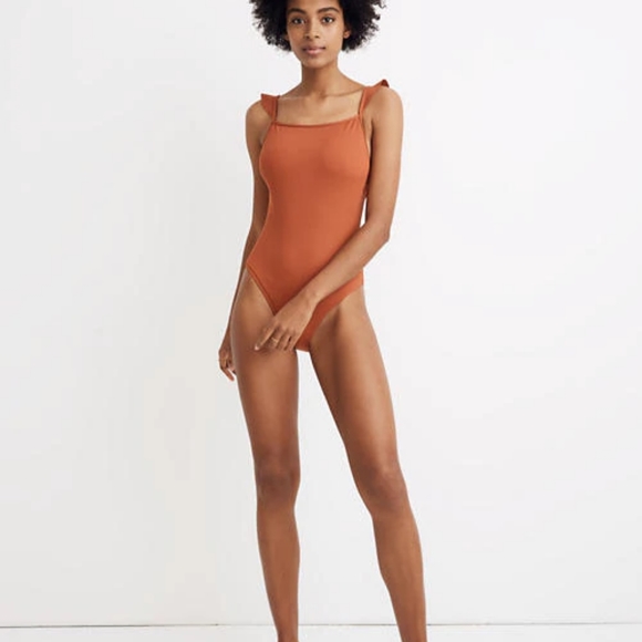 Madewell Other - Madewell Ribbed Ruffle-strap Swimsuit size XXS NWT
